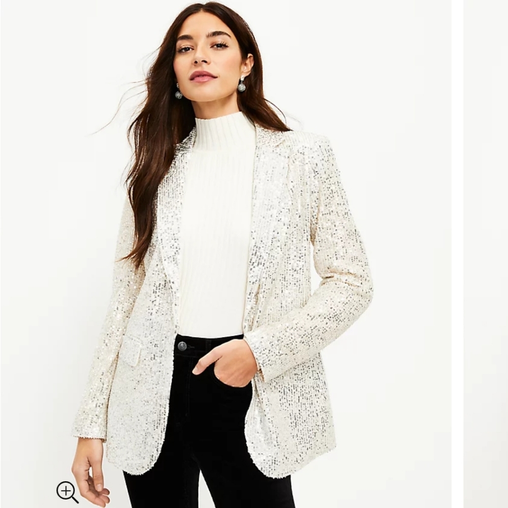 NWT Loft Sequin Blazer, Size 6